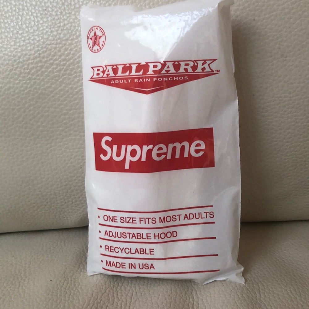 Supreme Ballpark Adult Rain Poncho | Red Bogo